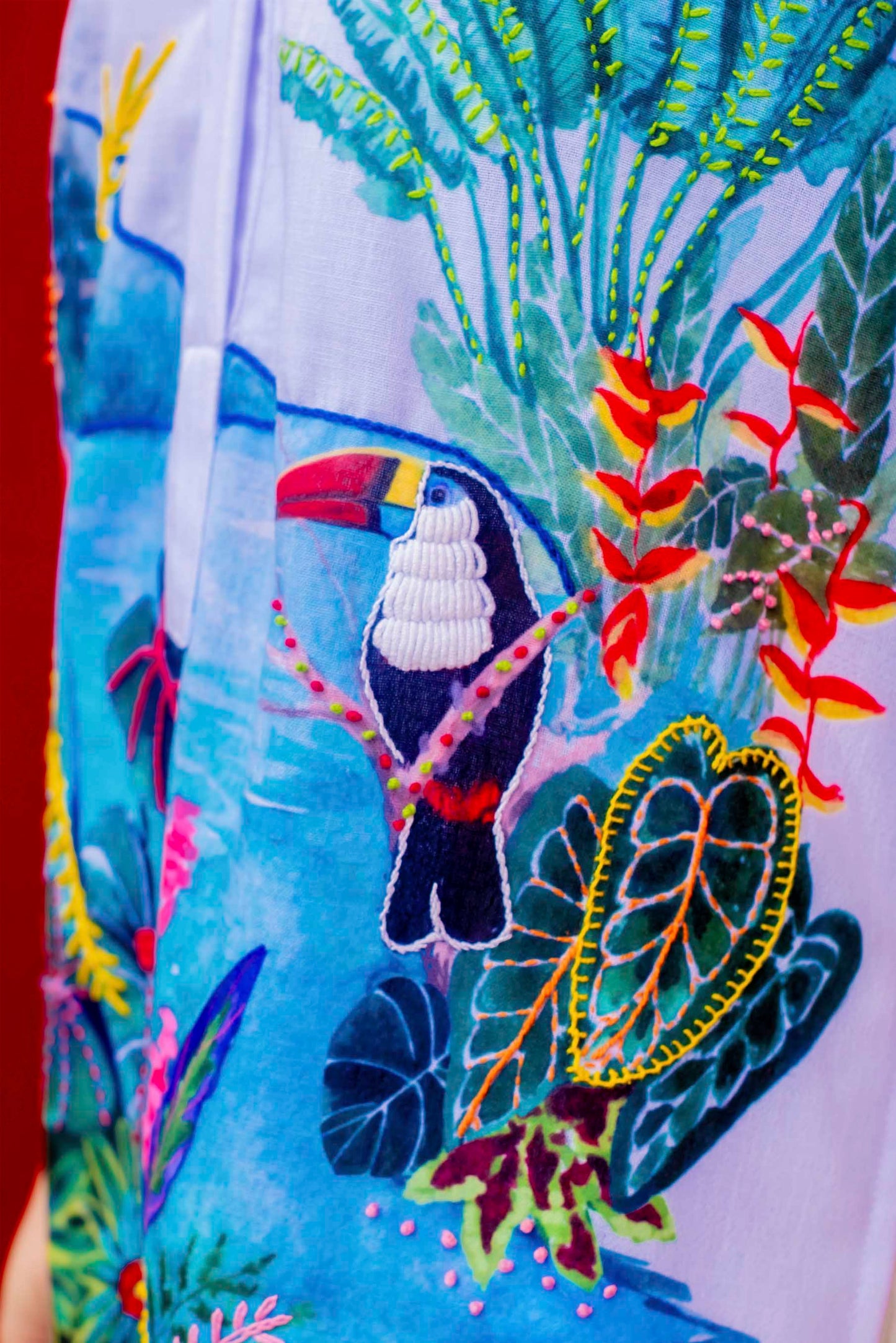 Blusón Nerú Paisaje Bordado a Mano